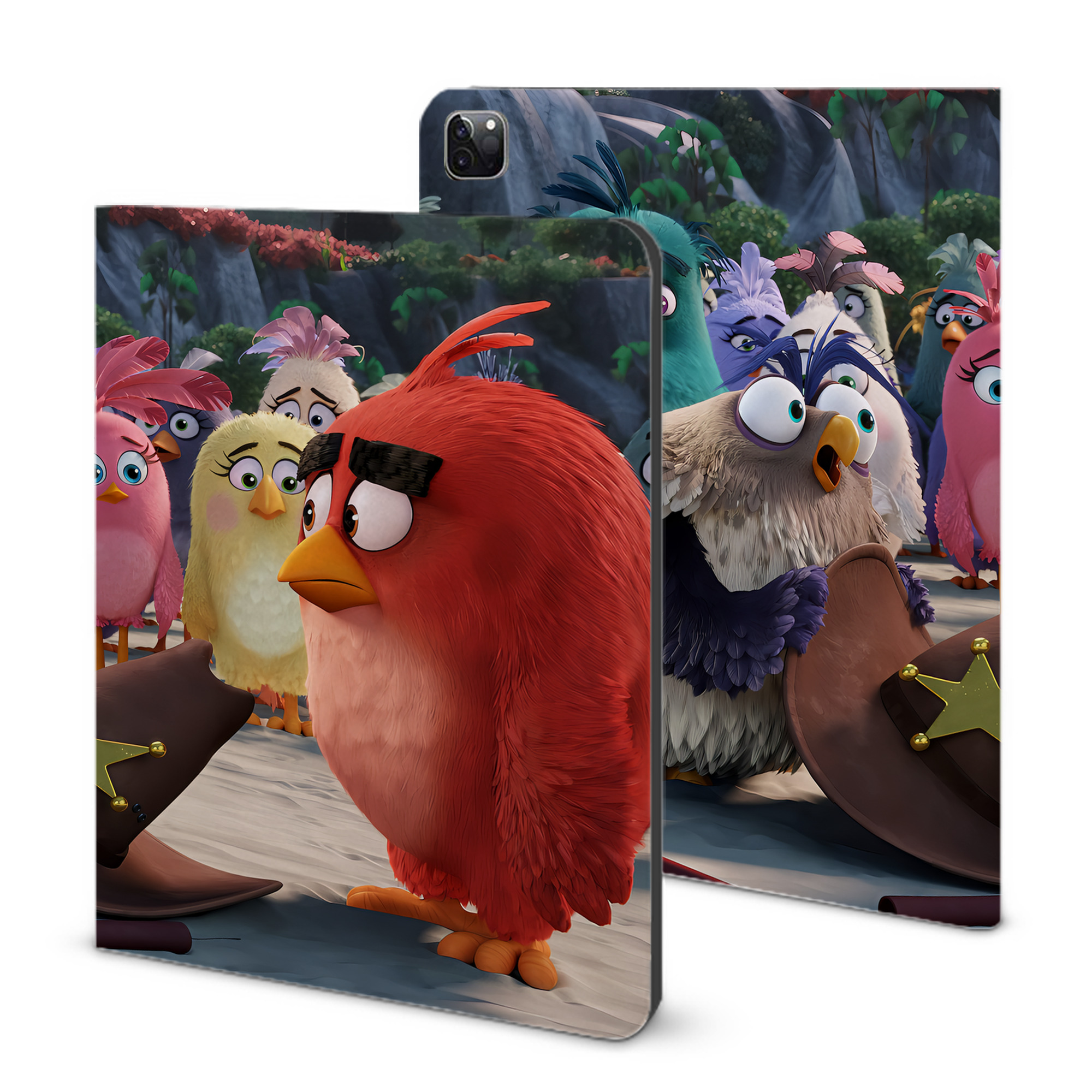 （画像用） Angry Birds アングリーバード IPad ケース ブック型 PUレザー TPU 耐衝撃 軽量 薄型 ペン収納なし 全面保護 IPad 各モデル対応